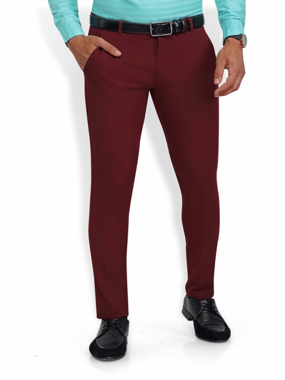 Buy Regular Fit Men Trousers Gray and Brown Combo of 2 Polyester Blend for  Best Price Reviews Free Shipping